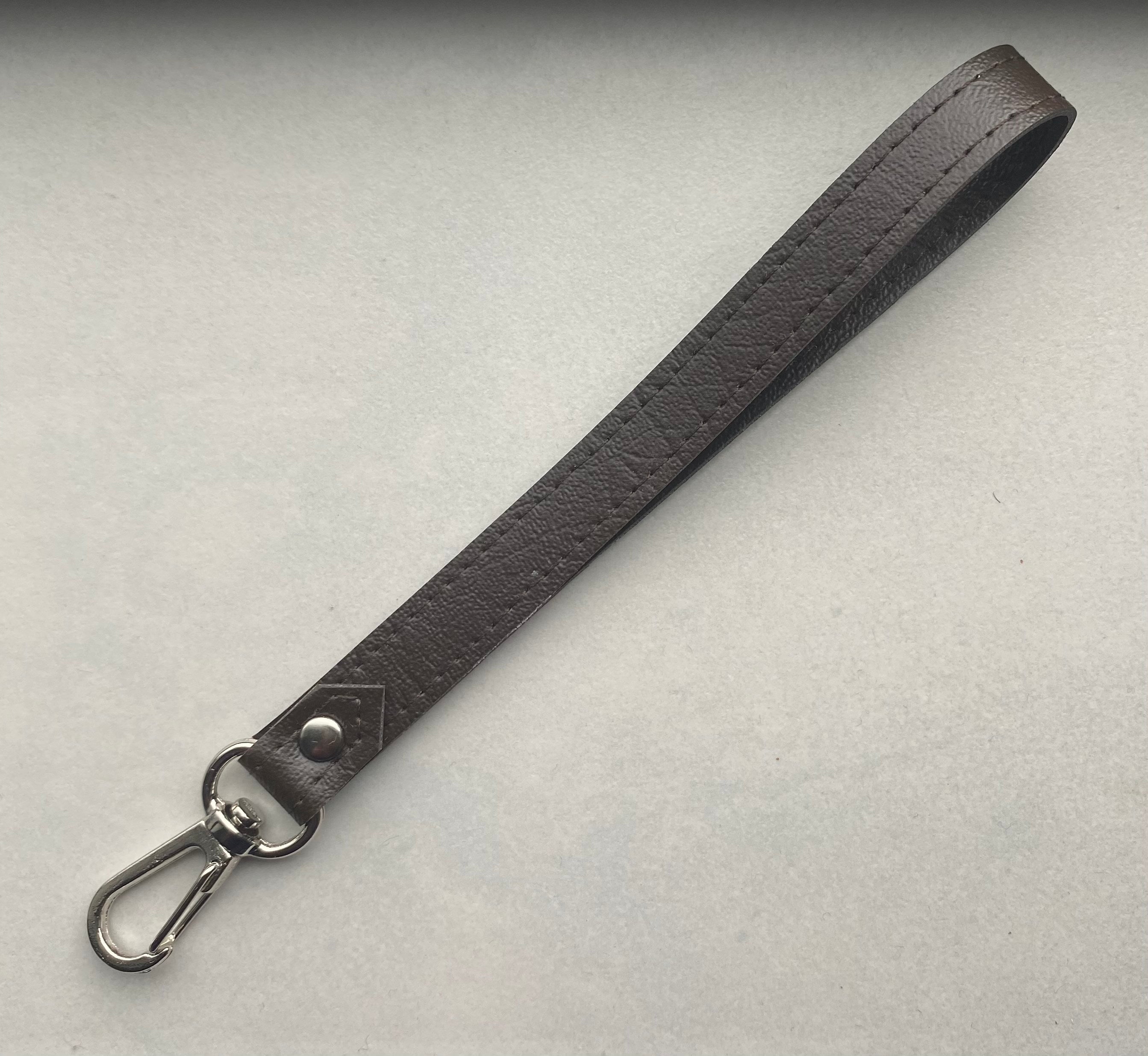 Brown Faux Leather Wrist Strap